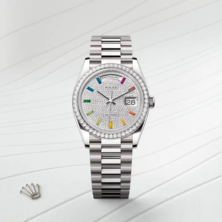 rolex M128349RBR-0081   - Il quadrante con pavé di diamanti