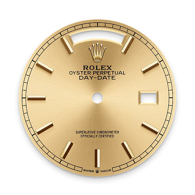 Rolex M128238-0045 - The champagne-colored dial