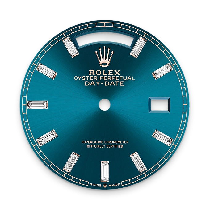 rolex M128345RBR-0083   - Quadrante blu‑verde