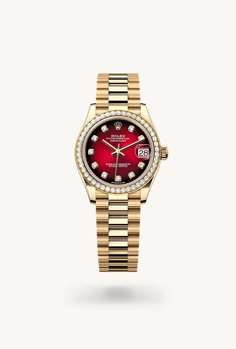 rolex Datejust in oro giallo 18 ct e diamanti, M278288RBR-0041 - Manì Boutique